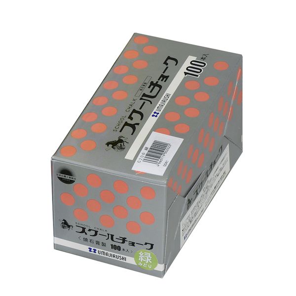 Chalk - 馬印 C206 スクールチョーク 1箱 100本 緑 寸法 mm 長さ80mm