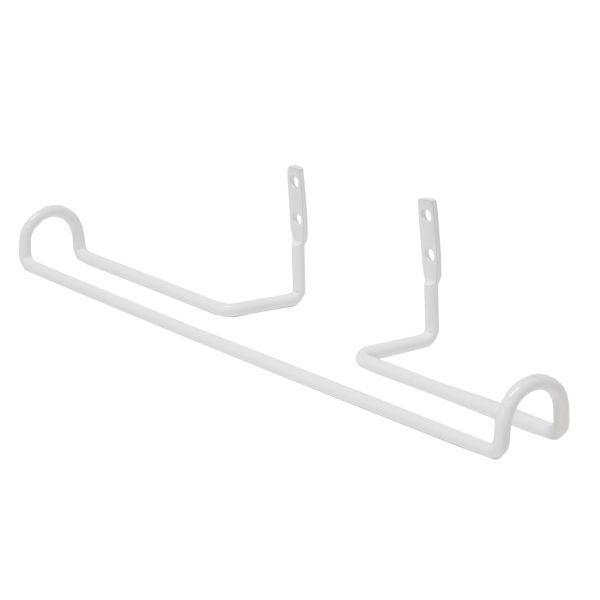 【商品説明】●壁面を演出する収納金具「Kabette(カベッテ)」のリュックフックです。● おしゃれな収納を作ることが出来ます。● 線材を利用した金具なので、見た目もスッキリ！シンプルなデザインでお部屋にマッチします。● リュックサックなどのカバンをかける際に便利です。● 壁にビスで固定してお使いください。【商品用途】●お部屋、玄関、キッチン、洗面所など、オシャレな収納空間を作る事ができます。【注意】●平面でご使用ください。金具を取り付ける壁が重荷に耐えられるかご確認ください。● 防水、防滴処理は施されておりません。素材の特性上、高温多湿や水濡れにより変色や腐食、サビが発生します。● 危険物、貴重品、こわれやすい物は収納しないでください。● 誤使用による事故には、一切責任を負いかねます。● 製造の都合上、若干サイズの誤差が生じますのでご了承ください。【カラー】●白【商品サイズ】●丸棒太さ：φ4mm●穴サイズ：φ4mm●寸法A：20mm●寸法B：25mm●寸法C：55mm●寸法D：73mm●寸法E：240mm●寸法F：45mm【材質】●スチール・粉体塗装【付属品】●木ネジ(3.5×16)×4本壁面収納 ウォールデコ スタイリッシュ カバン掛け