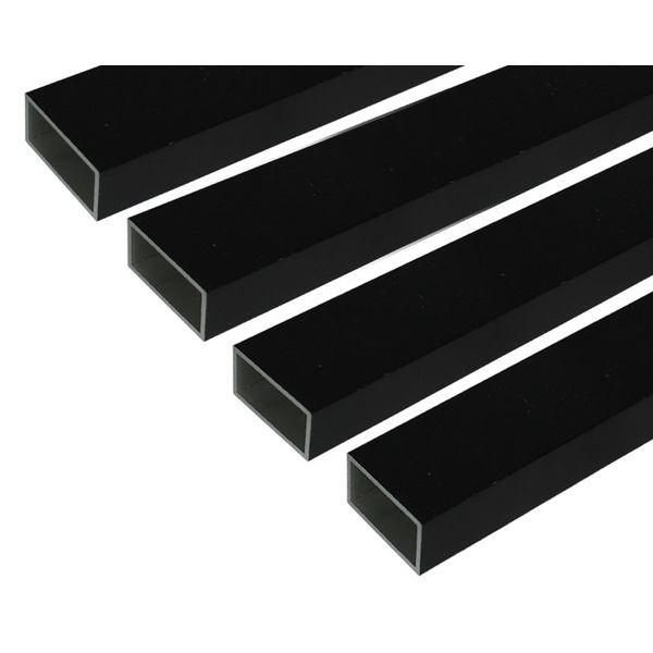 ハイロジック 4549396006655 3100665 アルミ角パイプ 1m 2．0x20x40mm ブラック 4入