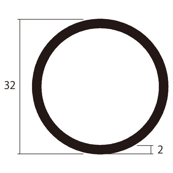 ハイロジック 4549396009618 3100961 アルミ丸パイプ 1m 2．0x32mm シルバー 4入