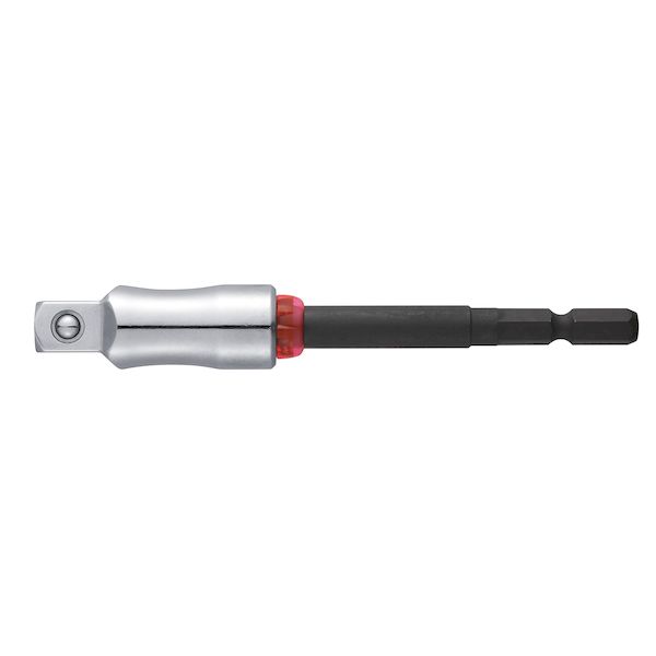 【商品説明】●ソケットアダプター 四角部3/8”SQ×ロングタイプ。●40Vインパクト対応。耐久性5倍！新衝撃吸収材と長めのビット軸のトーション効果で耐久性がアップ。●カラーでサイズ分け、探しやすい。●市販ソケットが使える。【商品スペック】●サイズ:3/8”SQ・9.5mm×全長110mm【用途】●建築金物、型枠の組立・解体、産業機器のメンテナンスに。【その他注意事項】●動力工具の取扱説明書をよく読んでご使用ください。●作業時は、必ず保護メガネを着用してください。●ビットの取り付け・交換は、動力源を確実に遮断しておこなってください。●割れ、欠け、摩耗、変形などの異常が認められた場合には使用しないでください。●動力工具に取り付けての空回転は絶対におこなわないでください。●電気が流れているものには、使用しないでください。●改造しないでください。【付属品】＜＜セット内容＞＞ソケットアダプター1本超剛鍛 ミラー ソケット アダプター ロングタイプ 3/8