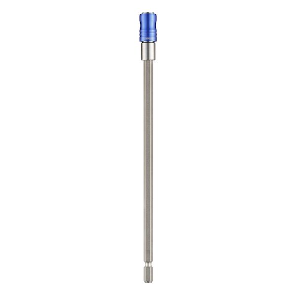 【商品説明】●特徴●チャック径13mm。狭い箇所で引っ掛からない。●引きタイプのスリーブチャックで、装着したビットが落ちにくい。●両頭ビットやソケット、六角軸つき砥石やブラシも使える。●軸部はダイハード鋼全身焼入で、ねじれや曲がりに強い。●耐腐食性に優れたアルマイト仕上げのアルミスリーブ。カラーでサイズを色分け。●仕様、規格●サイズ　全長：200mmmm　ビット差込：6.35mm　チャック外径：13mm●本体重量　61g