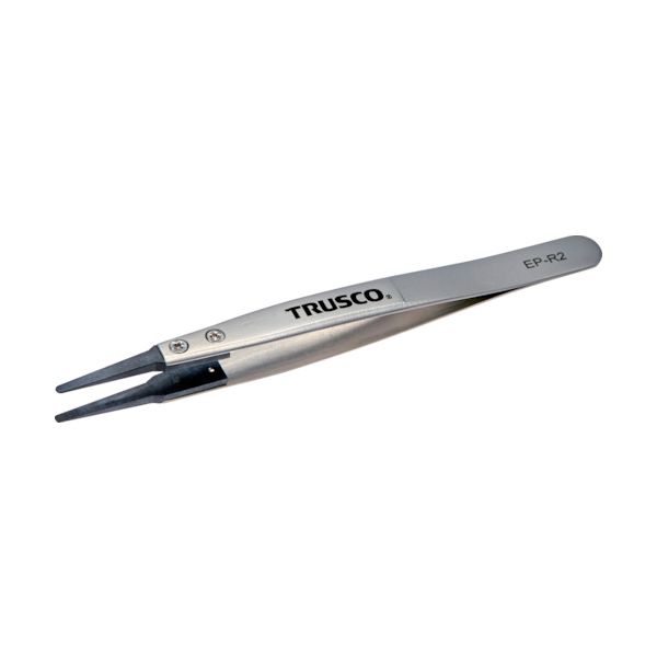 Rakuten - 【即納在庫品】「直送」TRUSCO EP-R2 ESDチップピンセット 先丸型 先端幅2mm EPR2