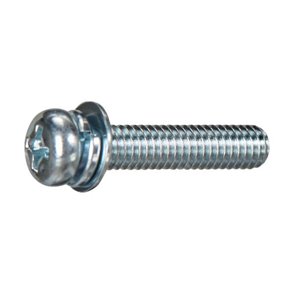 【商品説明】【特長】●一般的な十字穴のナベ頭ねじです。●少しだけ必要な時に便利な少量パックシリーズです。【仕様】●寸法(mm)d：M3●寸法(mm)L：15【仕様2】●パッケージ：袋●スプリングワッシャ・ワッシャ付【材質／仕上】●スチール●...