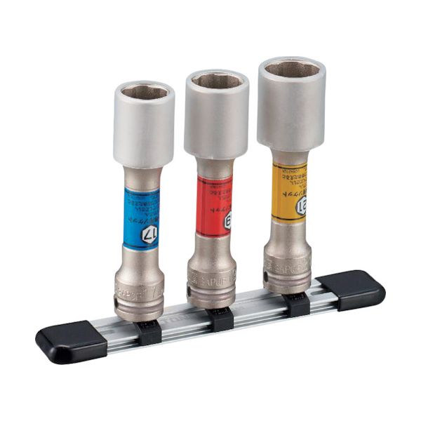 Rakuten - 【即納在庫品】「直送」前田金属工業 TONE HAPQF303LN インパクト用プロテクター付クイックフィット薄形ロングホイルナットソケットセット 自動車整備用
