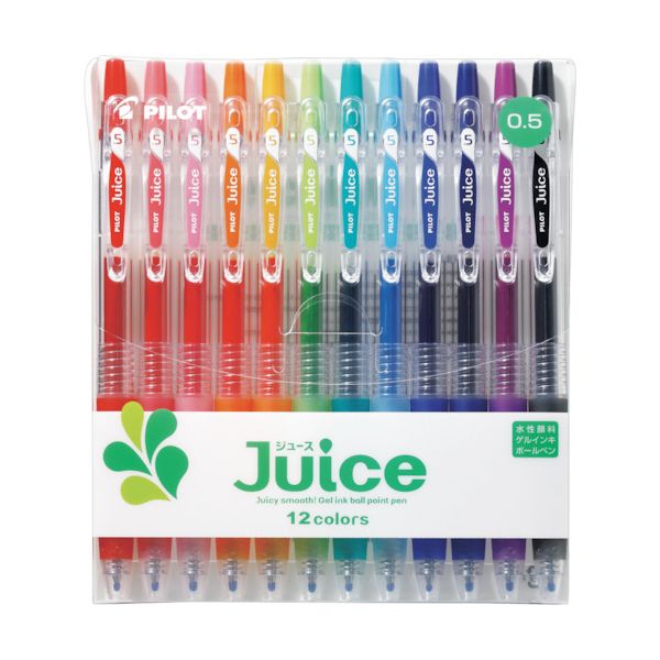 【即納在庫品】「直送」パイロット LJU120EF-12C ゲルインキボールペン ジュース0．5 12色セット LJU120EF12C