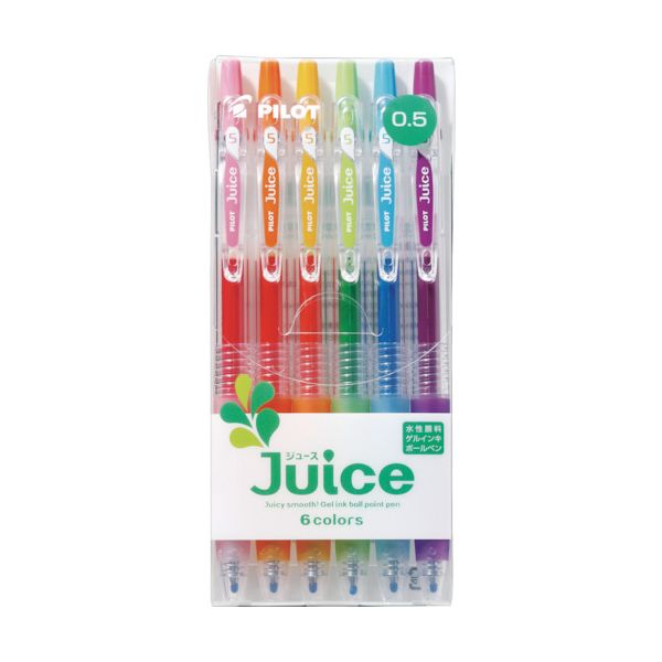 Rakuten - 【即納在庫品】「直送」パイロット LJU60EF-6C ゲルインキボールペン ジュース0．5 6色セット LJU60EF6C
