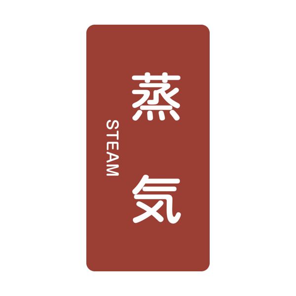 【即納在庫品】「直送」緑十字 385401 配管識別ステッカー 蒸気 HT−401M 80×40mm 10枚組 アルミ 英文字入