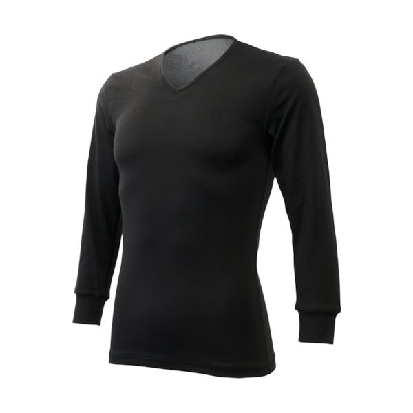 Rakuten - 【即納在庫品】「直送」リベルタ TO-26100012 サーモワン Vネック9部丈袖 メンズ／BLK L TO26100012