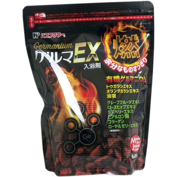 (LINEクーポン有)4976552039279 バスフラワー ゲルマEX 入浴剤 600g入【キャンセル不可】 ヘルス スキ..