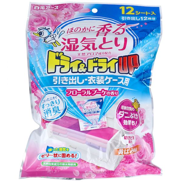 (LINEクーポン有)4902407393876 ドライ＆ドライUP 引き出し・衣装ケース用 フローラルブーケの香り 12..