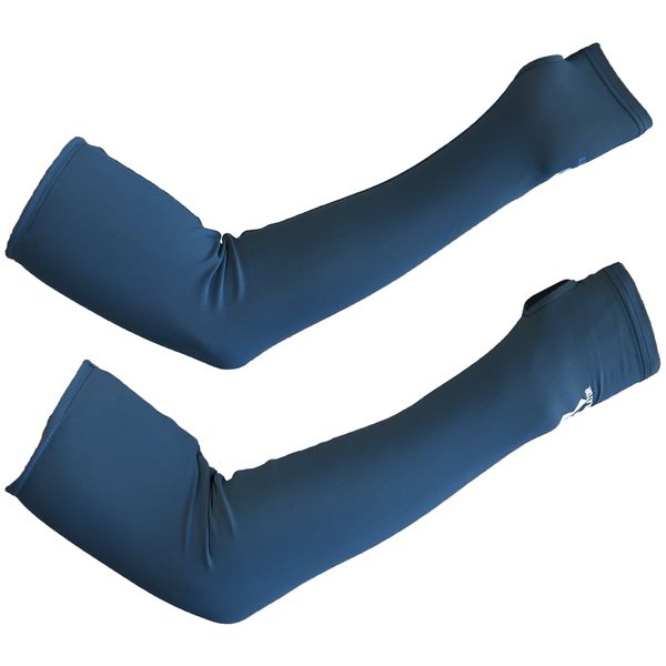 (LINEクーポン有)山城 YAMASHIRO YKI113BL/L/XL ボディレギュレーター バイク用 ライディング インナーウエア 氷瀑 アームカバー ブルー L／XLサイズ