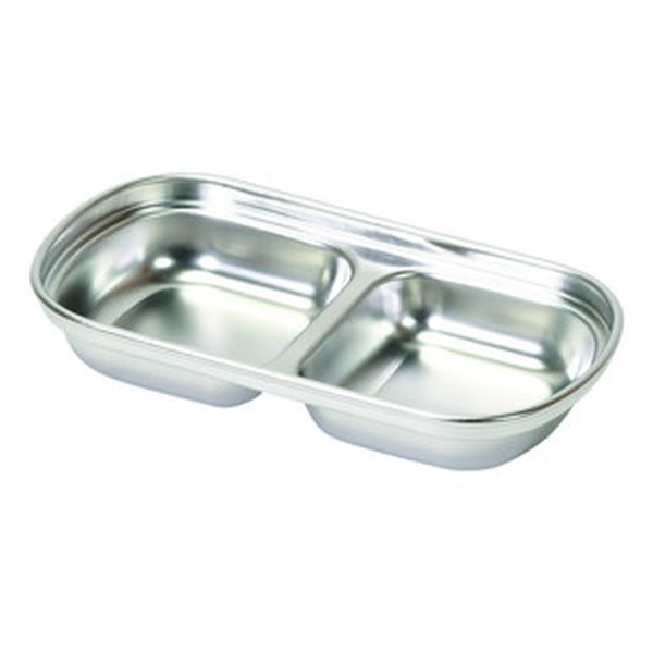 (LINEクーポン有)パール金属 HC-94 韓味家 ステンレス製仕切り皿 2連 HC94【キャンセル不可】