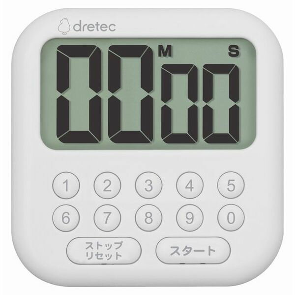 ドリテック（DRETEC） T-616WT 大画面タイマー シャボン10 ホワイト T616WT