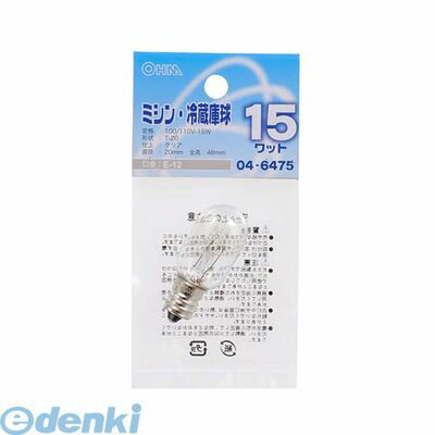 Filament Lamps - オーム電機 LB-T0215-C ミシン・冷蔵庫球（T20/110V-15W/クリア/E12） LBT0215C