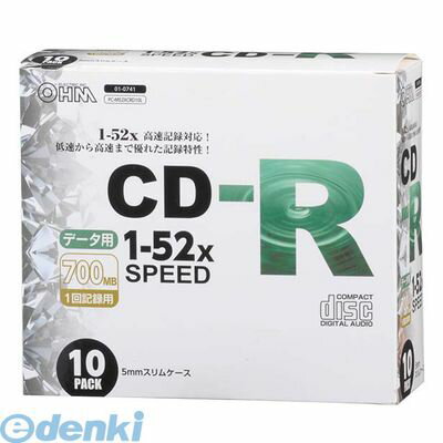 オーム電機 01-0741 CD-Rデータ用 52倍