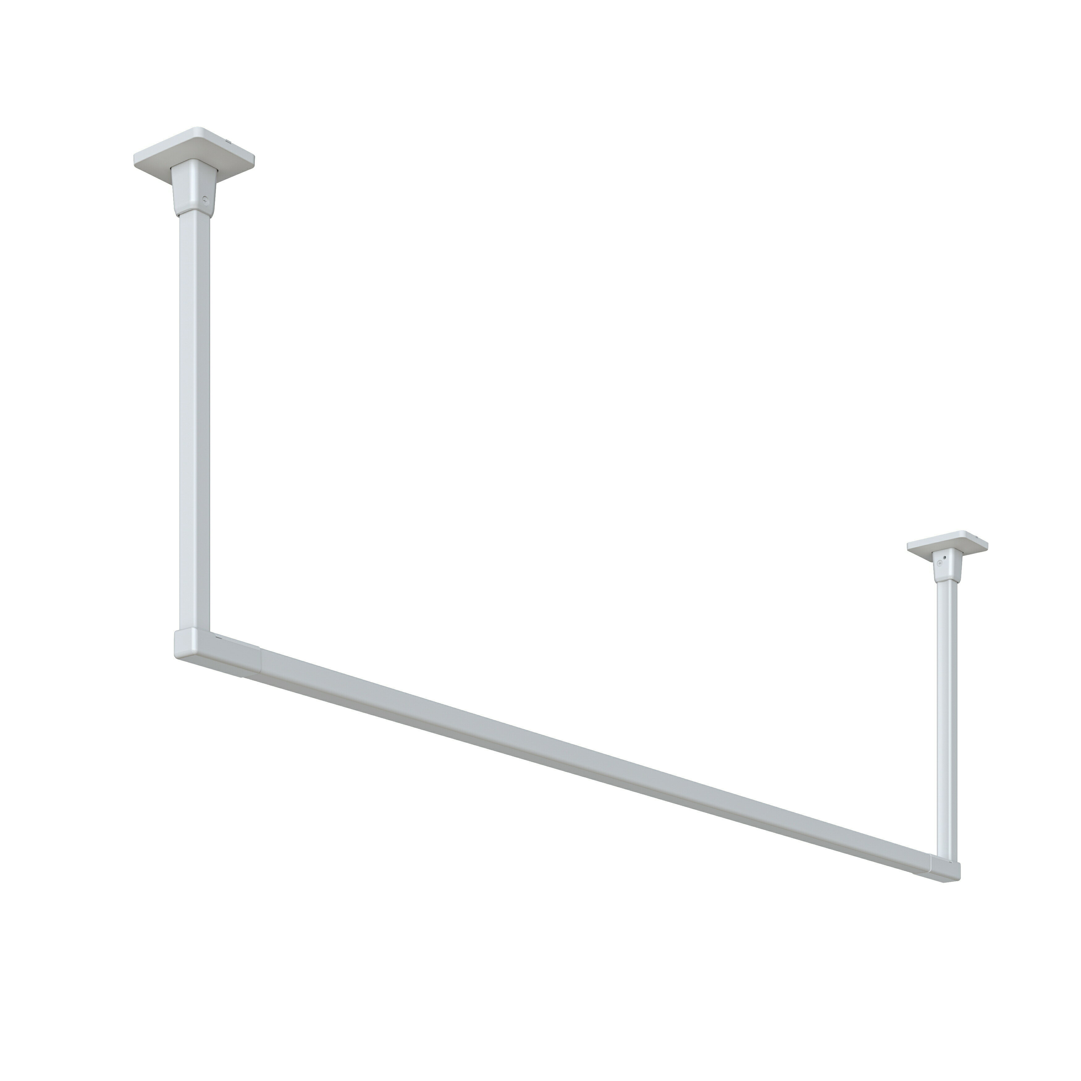川口技研 BAR1-6013-W 直送 代引不可・他メーカー同梱不可 ホスクリーンBAR型 固定式室内物干 W(ホワイト)色 600×1365/白 天井取付けタ...