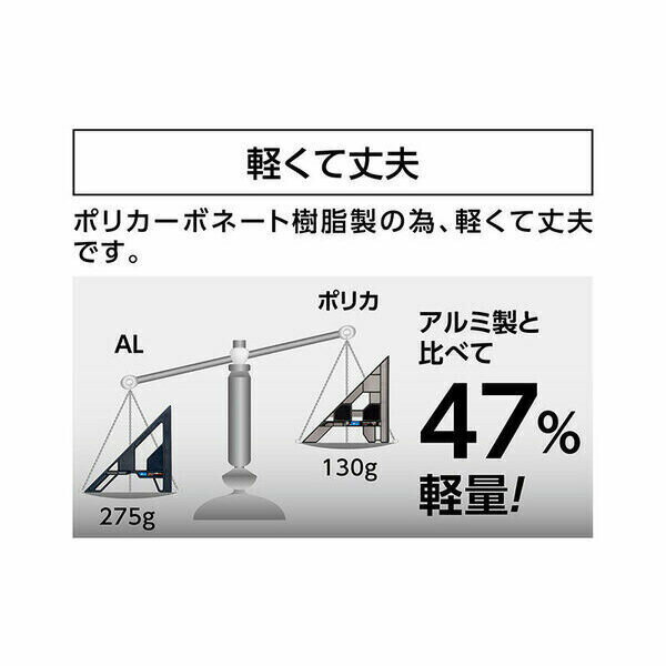 シンワ測定 78290 シンワ 丸ノコガイド定規 トライアングルポリカ 15cm 78290