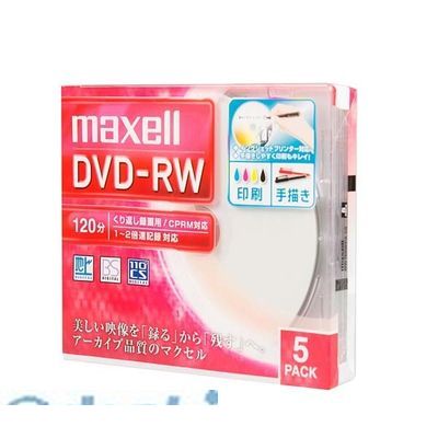 マクセル maxell DW120WPA.5S 録画用DVD-RW ひろびろホワイトレーベル 5枚入り
