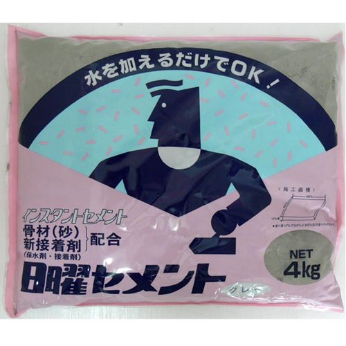 家庭化学 4905488041070 インスタントセメント 内容量：4kg グレー