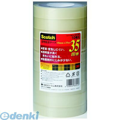 3M スリーエム 500-3-1835-10P 透明粘着テープ【10巻】 5003183510P