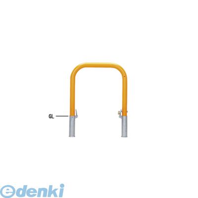 【個人宅配送不可】【個数：1個】帝金 Teikin 82-PK Y 直送 代引不可・他メーカー同梱不可 スチール製バリカー　横型・コノ字型・アーチ型・U字型車止めポール スタンダードタイプ φ60.5×t2.8 W700 H650 mm 黄色 82PKY