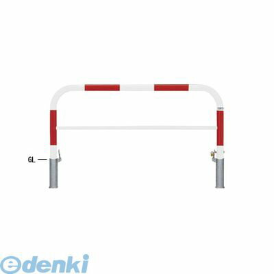 (LINEクーポン有)【個人宅配送不可】帝金 Teikin 82PK3-15 R&W 直送 代引不可・他メーカー同梱不可 スチール製バリカー 横型・コノ字型・アーチ型・U字型車止めポール スタンダードタイプ 中桟付・中桟あり φ60.5xt2.8 W15