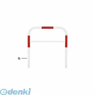 Other - 【個人宅配送不可】帝金 Teikin Y82A3-10 R&W 直送 代引不可・他メーカー同梱不可 スチール製バリカー　横型・コノ字型・アーチ型・U字型車止めポール スタンダードタイプ 中桟付・中桟あり　φ60.5xt2.8 W1000 H800 mm 赤白色 Y82A310R&W