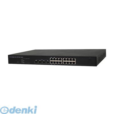 NSIE81816 直送 代引不可・他メーカー同梱不可 ギガビット対応PoEハブ（PoE16ポート＋アップリンク2ポ..