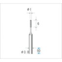 【即納在庫品】「直送」ナカニシ 12131 電着ダイヤモンドバー #600 刃径1×刃長6×軸径3×50L(4)