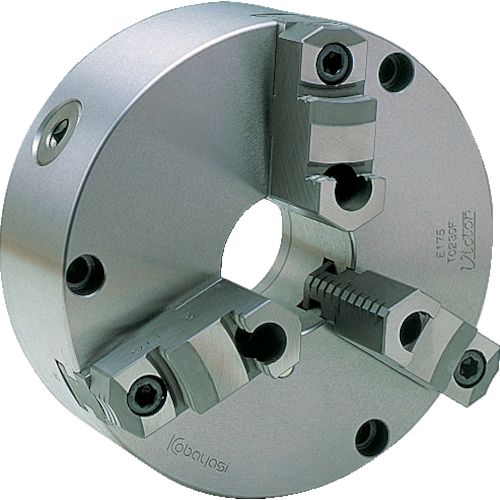 【即納在庫品】「直送」ビクター TC165F スクロールチャック TC165F 6インチ 3ツ爪 分割爪