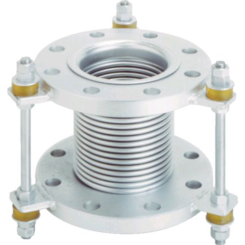 【即納在庫品】「直送」TF VJ10K100150 フランジ無溶接型防振継手　10K　SS400　100AX150L