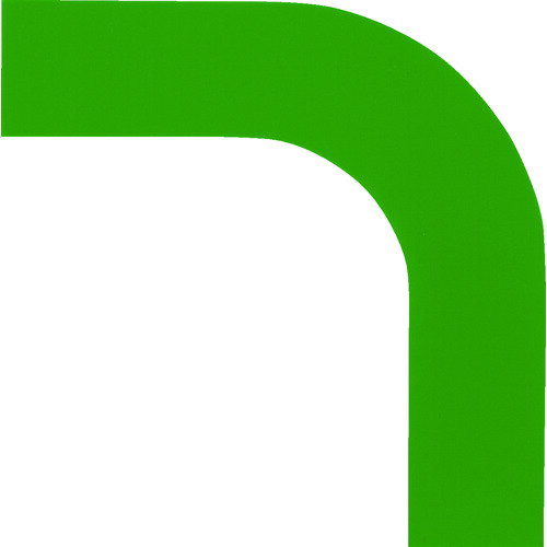 【即納在庫品】「直送」緑十字 150012 コーナー用ガードテープ 25mm幅用 緑 GTL−25G 10枚組 屋内用