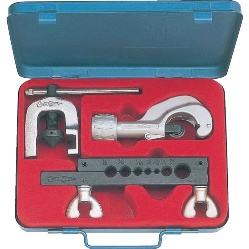 【即納在庫品】「直送」スーパーツール TSC-457M フレアリングツール チュービングツールセット スタンダードタイプ ミリサイズ用 適合管外径：4、6、8、10、12、14、16mmミリサイズ用 適合管外径：4、6、8、10、12、14、16mm