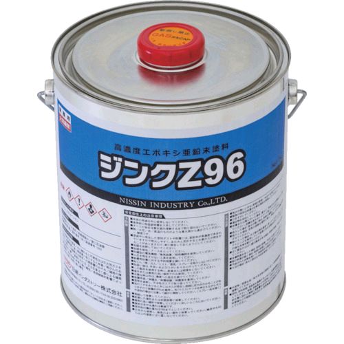 【特長】●亜鉛末を96%含有、長期間の優れた防錆力を発揮します。●エポキシ樹脂を使用しているので素地との密着が良く、上塗り可能で作業性が広がります。●塗装時のタレがなく、乾燥時間も短い1液タイプです。●グレー仕上げのスタンダードタイプです。【用途】●亜鉛メッキ鋼材の溶接跡、切断面、穴あけ加工、亜鉛のタレ、キズ、不メッキ箇所などの錆止め補修。●めっき槽に入らない大型構造物や、熱歪のでる薄物への亜鉛めっきの代替。●鉄塔船舶、橋梁、電気設備などの古くなって錆の出始めた亜鉛めっきの延命補修塗装。●鉄鋼材の長期防錆に。【仕様】●色：グレー●容量(kg)：5●使用温度範囲(℃)：気温5℃以上、湿度85%以下【仕様2】●耐熱温度(塗布乾燥後)：180℃●使用温度範囲：気温5℃以上(湿度85%以下)●乾燥塗膜中の亜鉛含有量：96%●塗面積：9.8平方メートル(推奨膜厚80μm)●乾燥時間：指触乾燥20分(20℃)【材質／仕上】●主成分：亜鉛末、エポキシ樹脂、添加剤、溶剤【注意】●缶底部に沈殿物がないことを確認できるまで十分撹拌してから使用してください。●詳細な内容が必要なときには、安全データシート（SDS）をご参照ください【原産国】日本