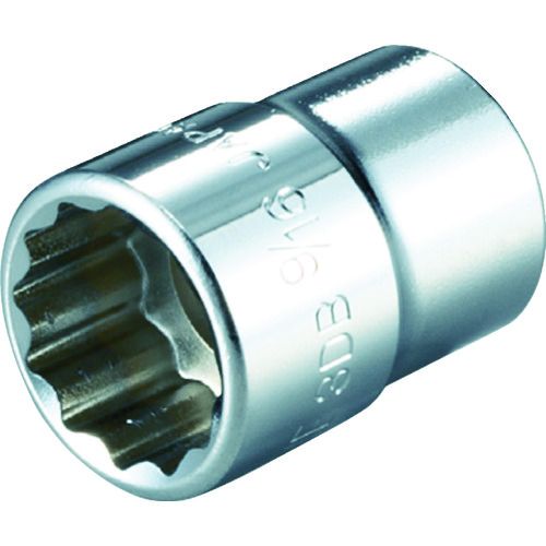 【即納在庫品】「直送」前田金属工業 TONE 3DB14 ソケット インチ 12角 吋目 7／16inch 全長26mm 369-4861 3DB-14 トネ 16インチ 4953488156171