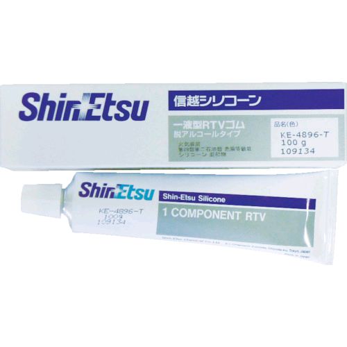 「直送」信越化学工業 SHINETSU KE4896T-100 シーリング 低分子シロキサン低減タイプ 100g 透明 KE4896T100
