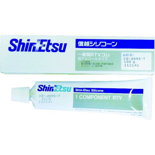 「直送」信越化学工業 SHINETSU KE4895T-100 シーリング 低分子シロキサン低減タイプ 100g 透明 KE4895T100