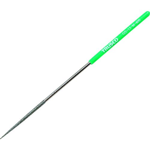 【即納在庫品】「直送」TRUSCO GS-12-M-400 ダイヤモンドヤスリ 精密用＃400 丸 1本入 全長140mm 12本組サイズ GS12M400 tr-1607139 160-7139 丸1607139