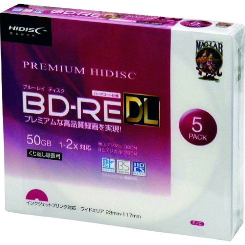 Blu-Ray - 【即納在庫品】「直送」ハイディスク HDVBE50NP5SC BD−REDL　5枚パック