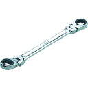 【即納在庫品】「直送」KTC MR1-1214F ラチェットめがねレンチ 両頭型首振りタイプ 対辺寸法12×14mm 全長195mmMR11214F