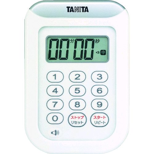 【あす楽対応】「直送」【納期：約10日】 タニタ TANITA TD-378-WH 丸洗いタイマー100分計 TD‐378‐WH TD378WH