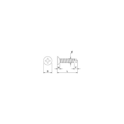 【即納在庫品】「直送」ダイドーハント 00046599 YAIBA JISドリルねじ 皿頭 ファイ...