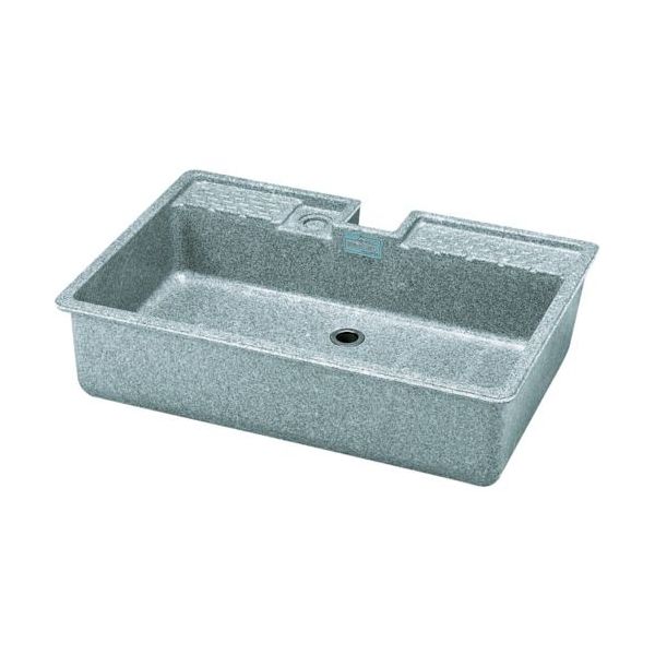 【特長】●オーバーフロー用排水口が付いて、水があふれることがありません。●水栓柱収納の切り込み付です。【用途】●屋外のガーデニング、洗車などに。【仕様】●幅(mm)：550●奥行(mm)：500●高さ(mm)：170●容量(L)：約22【材質／仕上】●レジンコンクリート【セット内容／付属品】●排水栓1個●クサリ付ゴム栓1個【原産国】日本