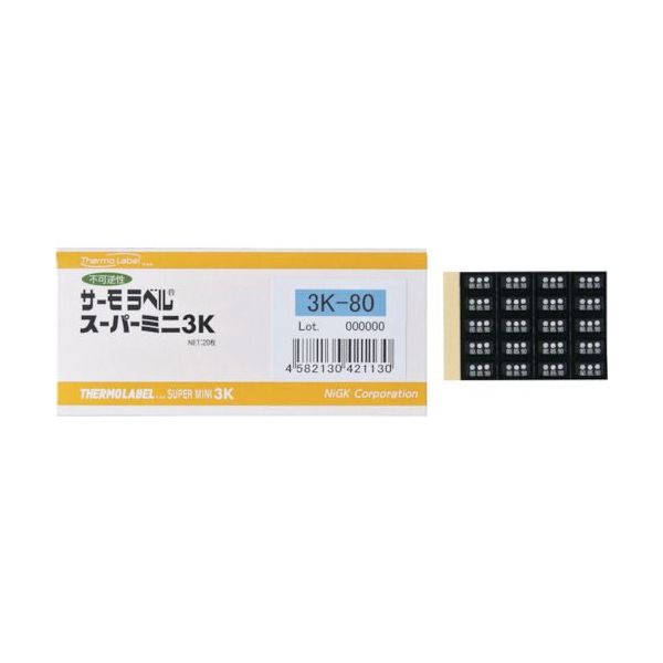 樂天商城 - (LINEクーポン有)【即納在庫品】「直送」ニチユ 3K-80 サーモラベルスーパミニ3点表示　不可逆性　80度 3K80 308-3314