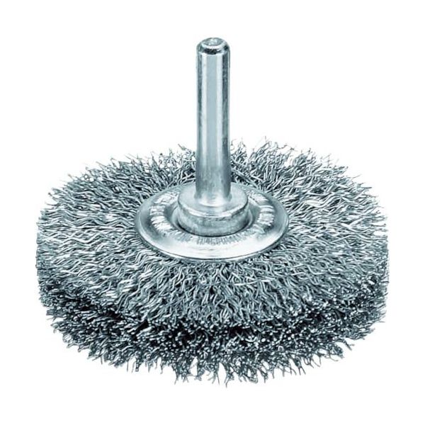 【特長】●高品位の線材を使用しており、耐久性に優れ、長寿命です。●幅広いサイズ展開で、様々なアプリケーションに適しています。【用途】●金属製品のバリ取り、サビ落とし。●カラーやサビ落とし作業などに。●溶接継目の処理に。【仕様】●線径(mm)：0.3●毛材：ワイヤ鋼線●外径(mm)：30●毛丈(mm)：6●軸長(mm)：30●軸径(mm)：6.0●最高使用回転数(rpm)：20000●金具径(mm)：18●金具幅(mm)：6●全長(mm)：40●軸：スチール【材質／仕上】●軸:スチール【注意】●作業時は必ず安全帽、安全メガネなどの保護具をご着用ください。【原産国】ドイツ