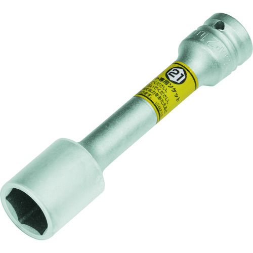 (LINEクーポン有)【即納在庫品】「直送」前田金属工業 TONE 4AP-21LLN プロテクター付インパクト用薄形ロングホイルナットソケット 自動車整備用 対辺寸法21mm 4AP21LLN