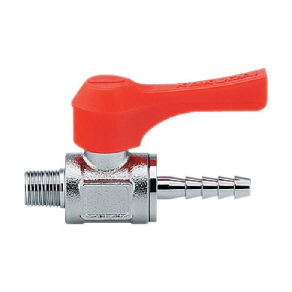 【即納在庫品】「直送」カクダイ 65190514X8.0 ミニチュアボールバルブ 呼び径 A R1／4 全長59．4 オレ..