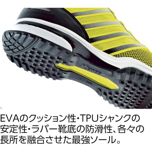 (LINEクーポン有)【即納在庫品】「直送」ジーベック 85132-80-245 85132 セフティシューズ 245 イエロー XEBEC
