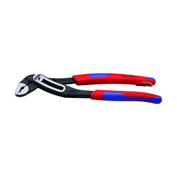 クニペックス KNIPEX 8802-250TBK ウォーターポンププライヤー アリゲーター 落下防止付 コンフォートハンドル 250mm 8802250TBK